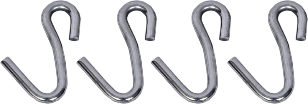 TRENDY CREATION HUB Stainless Steel 12mm S Hooks for Hanging Heavy Duty Swing Chain Link Rod Kit Hanging Jhula Patio Accessories Set Capacity of 1000 KG (Pack of 4)