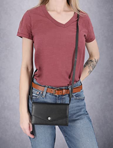 Image of Timberland Women's RFID Leather Crossbody Wallet Phone Bag With Detachable Crossbody Strap