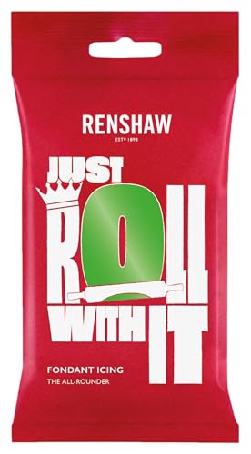Renshaw Lincoln Green Just Roll With It Fondant Icing 250 g (Pack of 1) - Ready to Roll Icing for Cakes