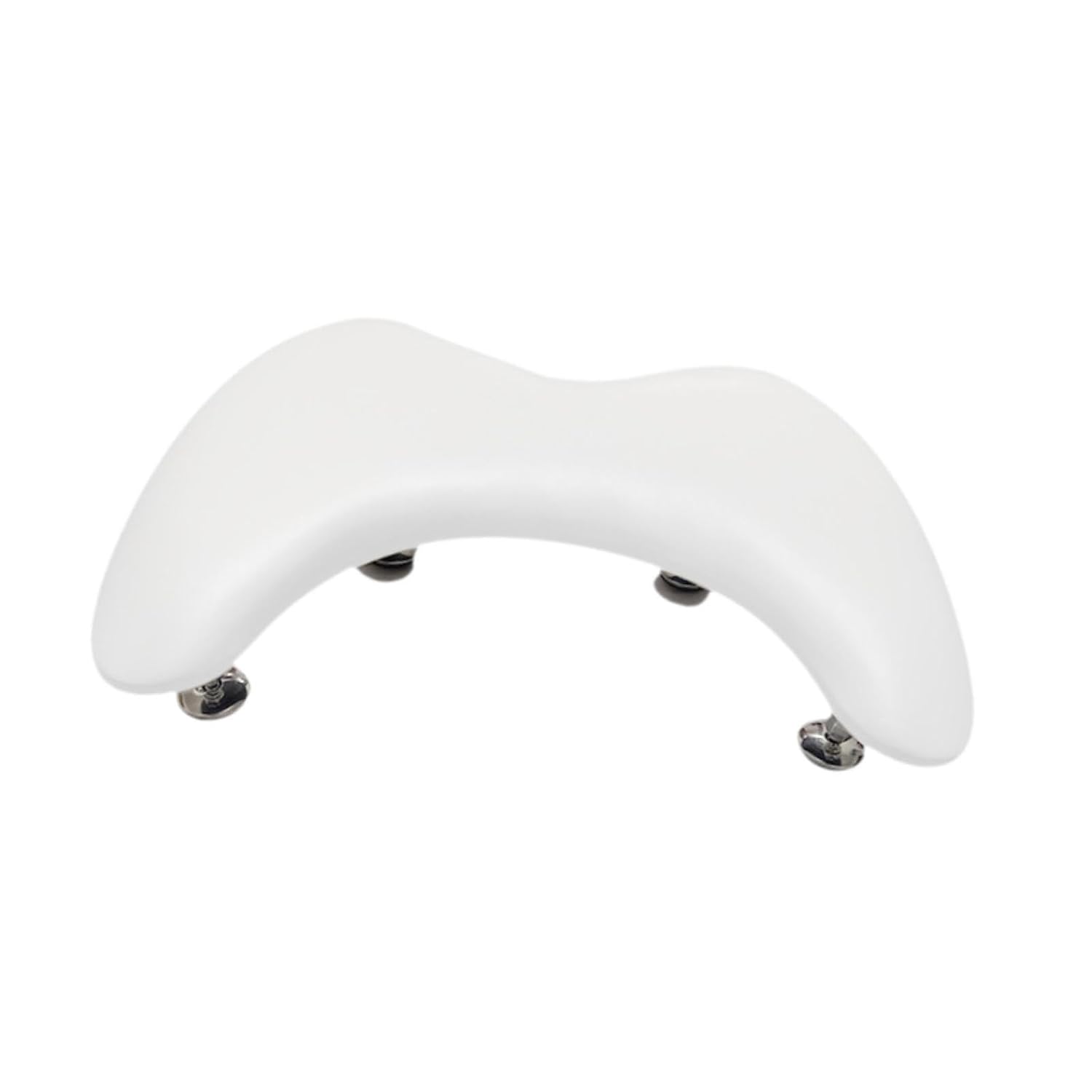 U Shape Arm Rest Manicure Armrest PU Leather Portable Professional Detachable Stand Metal Stand for Nails Tech Personal, White