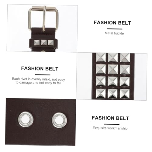 Punk Style Rivet Waist Belt for Men Decorative PU Leather Belt Cool for Jeans and Casual Wear2