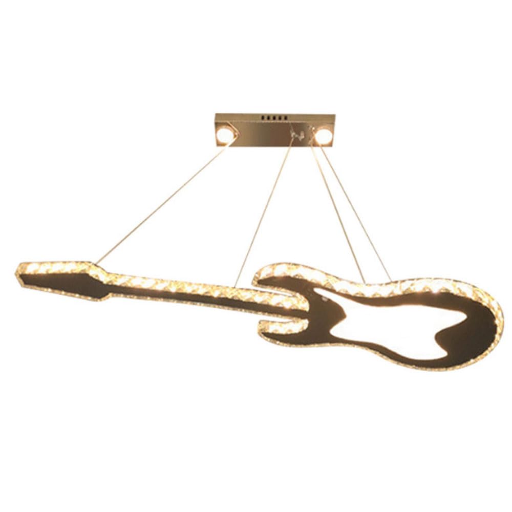 Lustre LED en forme de guitare à intensité variable et hauteur réglable