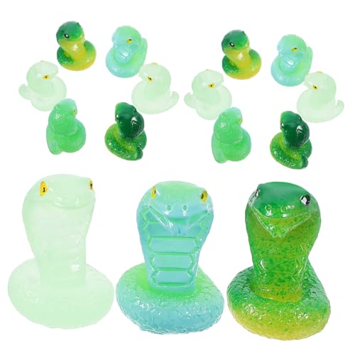 ledmomo 16個 ミニチュア蛇フィギュア 軽量樹脂製 ミニ動物造形 ア アウトドア対応 ドールハウス ミニ園 ベランダ用 チュア動物マイクロラン