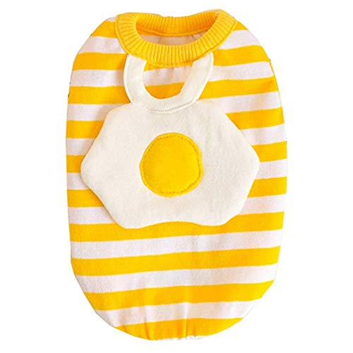 Disfraz Polo para Perro o Gato Pequeño Amarillo a Rayas