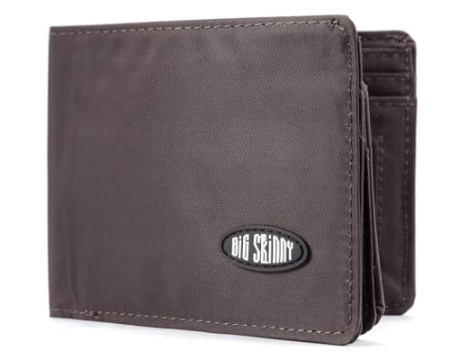 Big Skinny Men's L-Shape Slim Wallet, Holds Up to 30 Cards, Brown