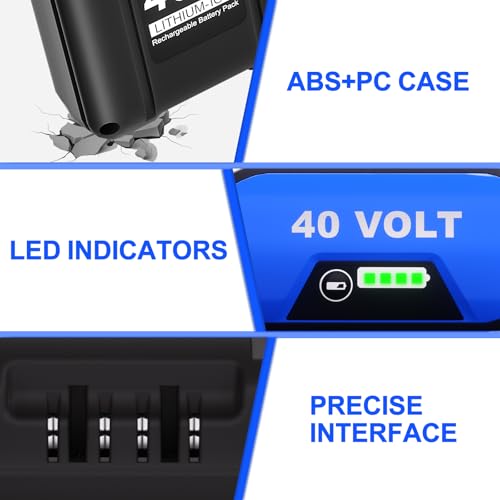 Image of 【Upgraded】 CaliHutt 40V 6.0Ah Replacement Battery for Kobalt 40V MAX Battery 2540C-06 High Capacity Lithium-ion Batteries KB440-03 KB2540C-06 KB640-03 KB240-06 for Cordless Power Tools