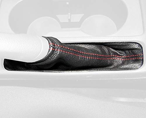 RedlineGoodsebrake Boot Compatible with Toyota Corolla 2009-13. Tailor Made - not Universal. Genuine top-Grade Italian Black Leather with Black Thread