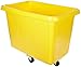 Rubbermaid Commercial Products FG461400YEL Polyethylene Cube Truck (500-Pound Load Capacity, 32-1/2-Inches x 44-1/8-Inches x 31-Inches, Yellow)