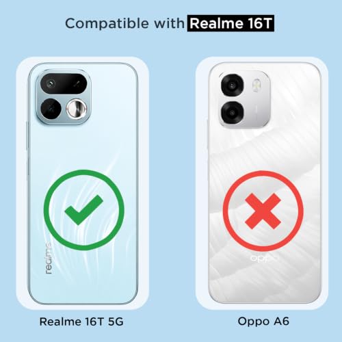 Image of Outlouders Back Cover for Realme 16T 5G | Magnetic-Safe | Transparent PC + TPU | Magnetic Support | Shockproof Protection Bumper Case (Transparent)