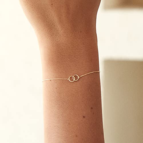 Gelin 14K Solid Gold Interlocking Circles Bracelet2