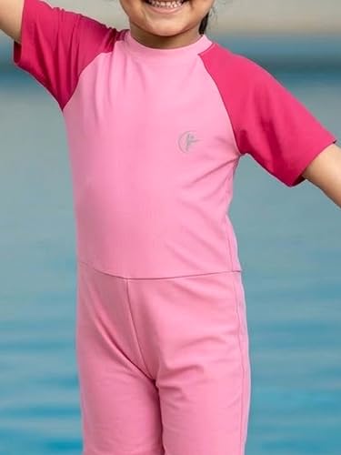 Image of KiddoPanti Boys & Girls Half Sleeve Mid Thigh Length Swim Suit