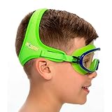 Frogglez Youth Wide View Anti-Fog Crystal Clear Swim Goggle Mask for Kids under 10 (Fits Most Ages...