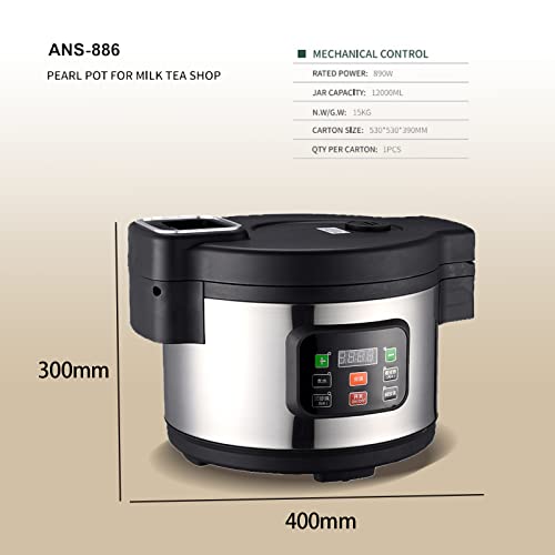 Mvckyi Commercial Tapioca Boba Maker Pearl Cooker, 12L Automatic Non-Stick Pearl Maker With Touchscreen, Boba Bubble Tea Cooker For Boba Tea Sago Pearl Milk Tea #TOP1