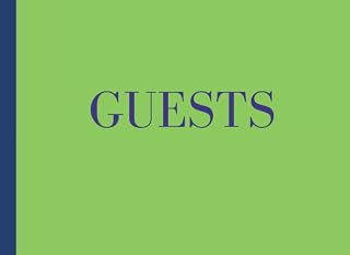 Guests: Sign-In Guest Log Book for Vacation Rental Homes, Hotel, Bed & Breakfast, BnB, Beach House, Cabins GB02 | 110 Pages, 8.25 x 6 in. | Lime Navy Blue
