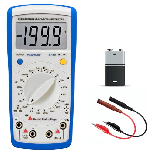 VELOCE E AFFIDABILE - Il multimetro è digitale ed è ideale per controllare rapidamente i componenti elettronici. Facile da usare per le misure in laboratorio, nell'area di assistenza o per la formazione - ideale per la riparazione, il controllo e l'analisi.
