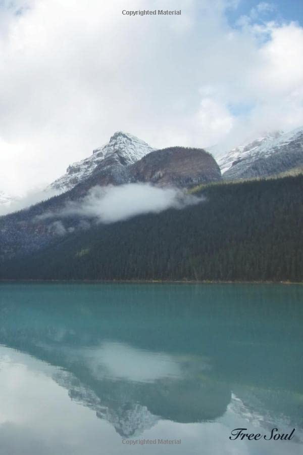 Free Soul: Canada snowy mountain scene journal with dot grid