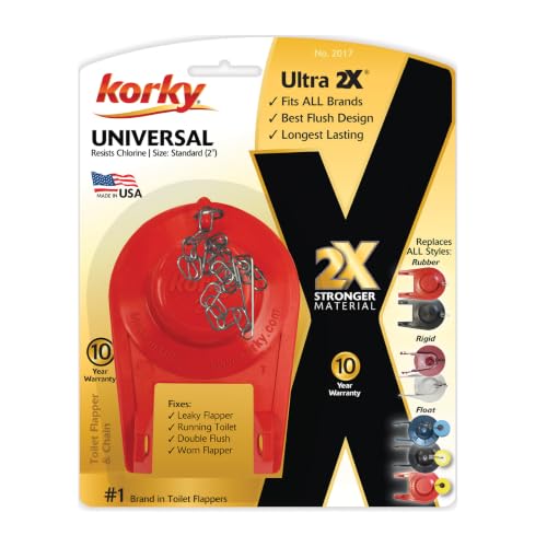 Korky Standard 2-Inch, 2X Long-Life Ultra Universal Toilet Flapper - 2017