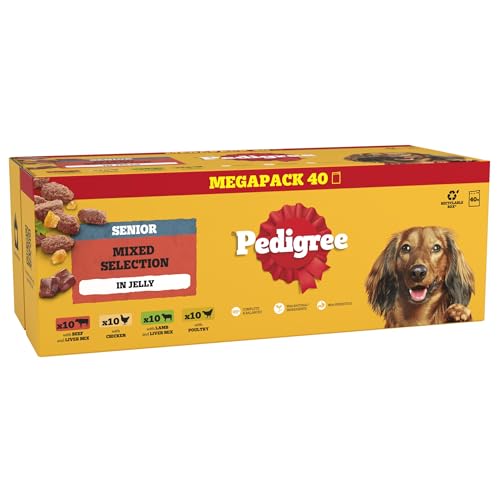 PEDIGREE Senior Dog Food Pouches Chunks in Jelly 40 x 100 g Multipack - Image 3