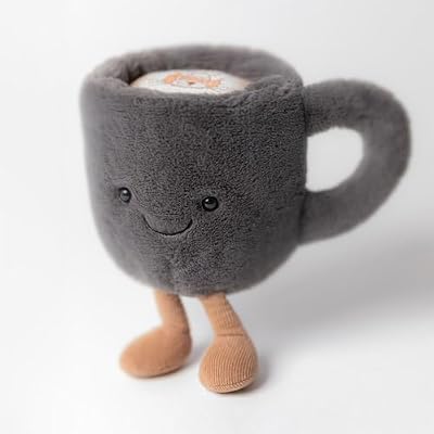 Jellycat Amuseables Coffee Cup Stuffed Toy, 5.5 inches - Drink Plush - Fun Gift Idea