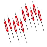 MUGE Racing Pocket Screwdriver Double End and Slotted Set Mechanical Magnetic Slotted Head with Clip, Mini Pocket Screwdrivers for Mechanics, Electricians (10Pcs, RED)