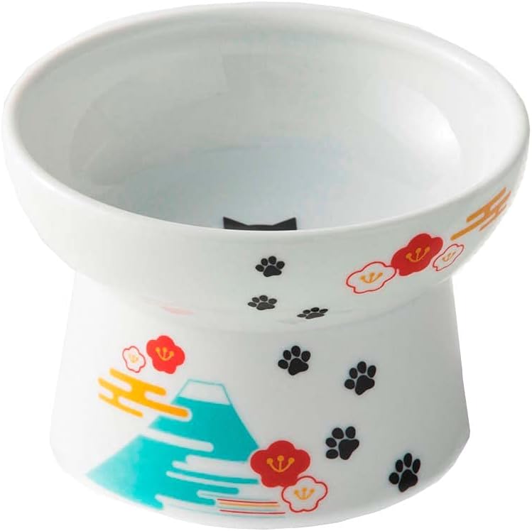 Necoichi Raised Cat Food and Water Bowl Set (Cat) Pet