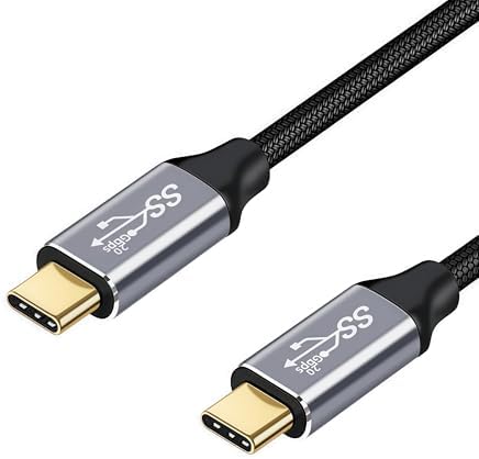 USB C to USB C Longer Cable for Samsung T7 Shield, Crucial X10 X9, SanDisk Extreme Portable SSD - 3.3ft, High Speed, USB 3.2 Data Transfer Cable Compatible with MacBook Pro, iPad Pro, 15 Pro & Laptop