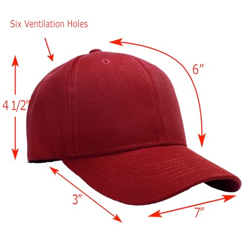 Image of Falari Wholesale Bulk Lot 12-Pack Baseball Cap Adjustable Size Plain Blank Solid Color