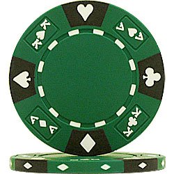 Tmg Ace King Suited Tri-Color 14Gm Clay Composite Poker Chip Sample Set - 9 New Chips! #TOP6