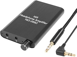 Headphone Amplifier, Portable Headphone amp 3.5mm Stereo Audio Out， Powered Dual-Output with Lithium
