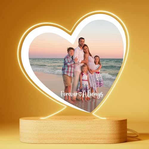 Bemaystar Regalo Donna Uomo Personalizzato - Cornice Foto LED con