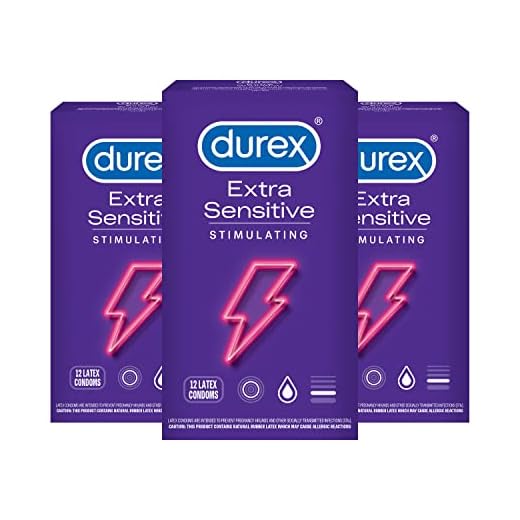 Durex Condom Extra Sensitive Stimulating Condoms 12ct. (Pack of 3)