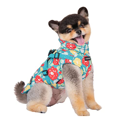 PUPPIA Puppia Alyssa Winter Dog Coat with Integrated Harness No Pull Cold Weather Waterproof Warm Fleece Back Zipper for Small & Medium Dog - Image 3