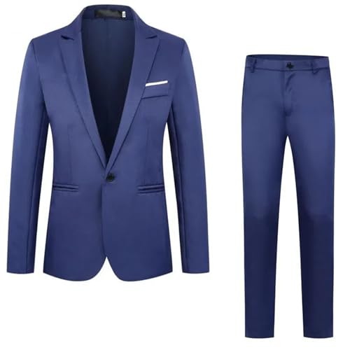 Men's Fashionable Business Casual Suit Slim Fit Western Style Clothes 2-Piece Set2