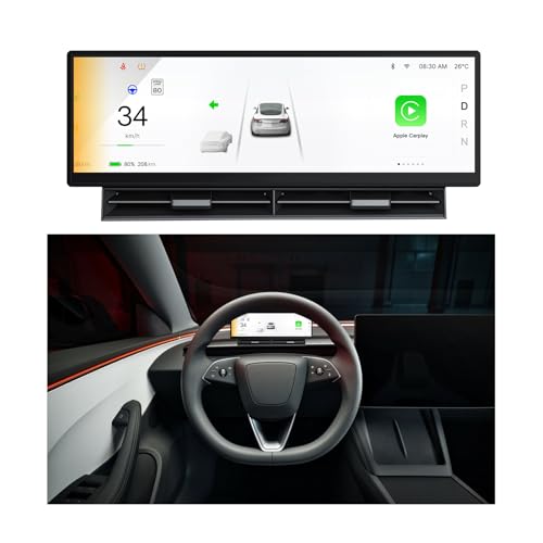 Image of 10.88 Inch Head Up Display Compatible with Tesla Model 3 2017-2023 Model Y 2019-2024, Smart Dashboard Touch Screen Instrument Cluster Display with Wireless CarPlay /Android Auto /Camera /Air Vent
