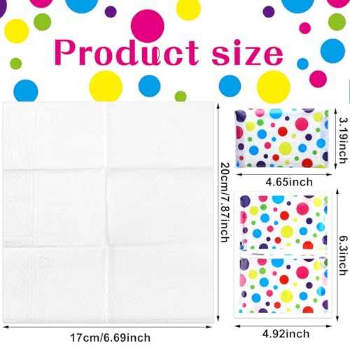 Image of Geyee 50 Pack Travel Tissue Packets Facial Paper Napkins, Polka Dot