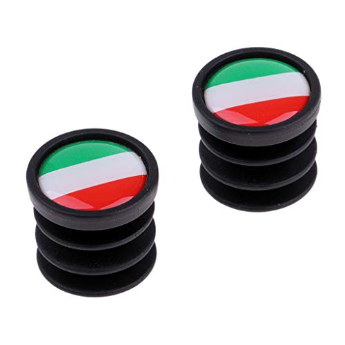 Homyl 1 par de plugues de extremidade de guidão com bandeira nacional para mountain bike – 22 mm de
