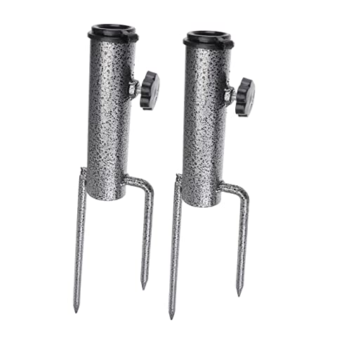 TOYANDONA 2pièces Ancre De Parasol Piquets pour Parasol De Plage Base Support Ancre Noir Lot