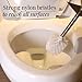 GOBAM Bamboo Toilet Bowl Cleaner with Holder for All Toilet Types - Hidden Stainless Steel Toilet Brush - Bathroom Cleaning Brushes - Toilet Accessories - Natural