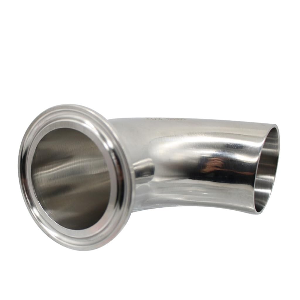 Stainless Steel Cast Pipe Fitting, 1pcs Stainless Steel 90 Degree Elbow, 3/4" 1.5" 4" 19Mm-108Mm OD Tri Clamp Ferrule Welded Elbow Pipe Fitting (Sus316l,19mm Ferrule 50.5)