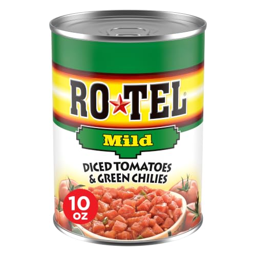 Rotel, Mild Diced Tomatoes and Green Chilies, Perfect for Taco and Dip Recipes, 10 Ounce