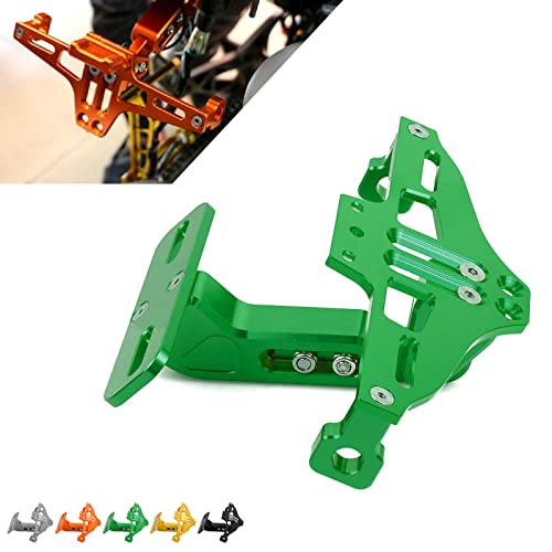 Accessoires Moto Universal Fender Eliminator Support de Plaque D'immatriculation Ho Tidy Tail avec lumière LED en Aluminium pour Suzuki GSXR 600 750 1000 CBR 250R 300R 400R 500R 1000RR Vert Cover