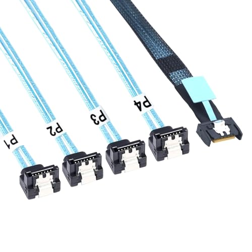Câble SFF-8654 vers 4X SATA 90° pour libérer l'espace de votre PC
