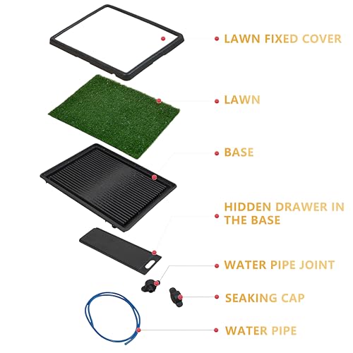 Image of NESIGHTION--Dog Toilet that Can Drain Water, Dog Urinal.25 * 20 * 2 in | Includes a 6.6-foot drainage pipe that allows pet urine to flow away directly, saving the owner's time