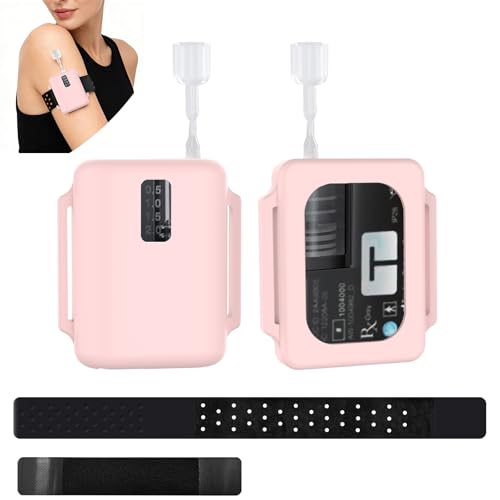 Protective Case Compatible with Tandem Mobi Tandem Mobi Accessories Insulin Pump Case Tandem Mobi Cases Suitable Wearing Methods Include the Arm Belt Pocket & Skin Fit for Travel and Home (Pink)