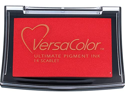 Tsukineko Versascolor Ink Pad, Scarlet,4 x 4 cm
