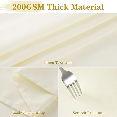 Nappe aspect lin beige 140x240cm en polyester lavable et imperméable - 5