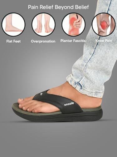 Image of Lightweight Comfort Summer Trendy Premium Stylish Black Flip Flops For Men