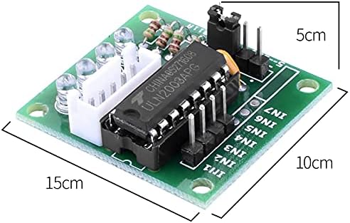 Uadme Stepper Motor Kit, 5pcs/set 28BYJ-48 5V 4 phase Stepper Motor Set with ULN2003 Driver Board Test Module 12V