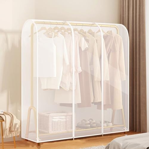 PEVA Clear Garment Bags, Clothes Covers Protecting Dusts with 2 Durable Zipper, Clothing Dustproof & Waterproof Protector Cover(100x50x150cm/39x20x59in)