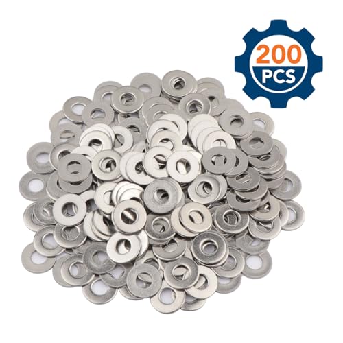 LordHardware 10# Flat Washers OD 1/2'' 304 Stainless Steel Washers SAE Metal Washers,Pack of 200